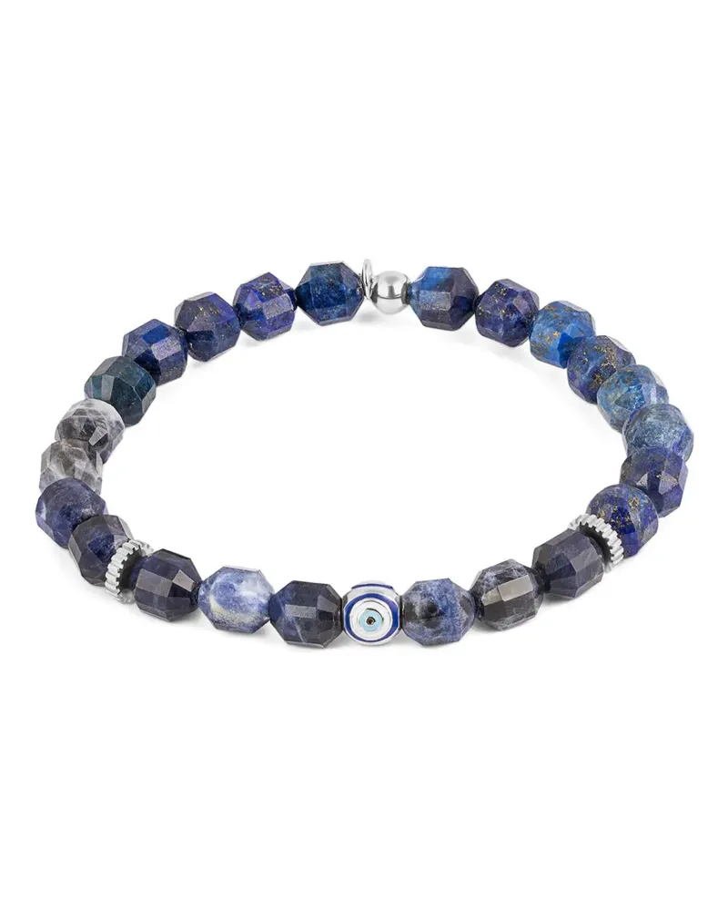 Tateossian Hexade Evil Eye beaded bracelet - Silber Silber