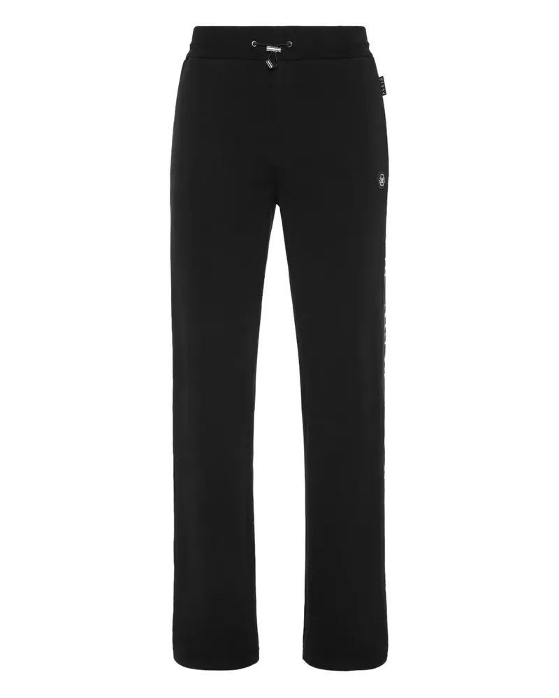 Philipp Plein Jogginghose mit Logo-Streifen - Schwarz Schwarz