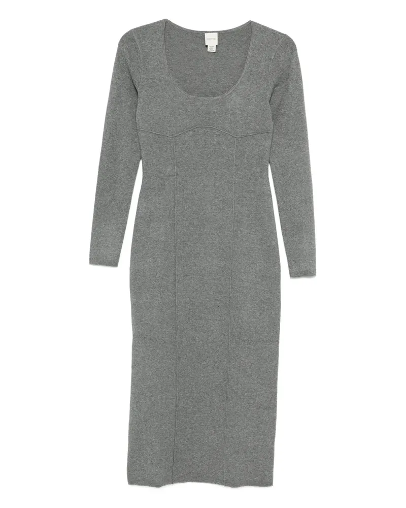 Calvin Klein Midikleid mit langen Ärmeln - Grau Grau