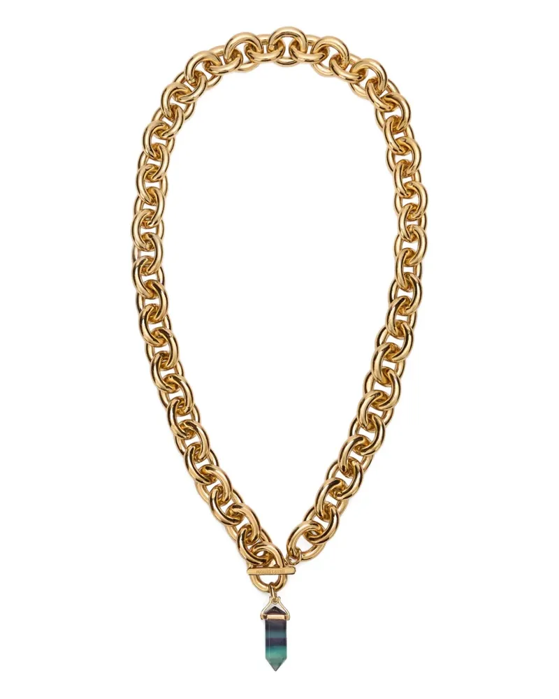 Roberto Cavalli Halskette mit Steinanhänger - Gold Gold