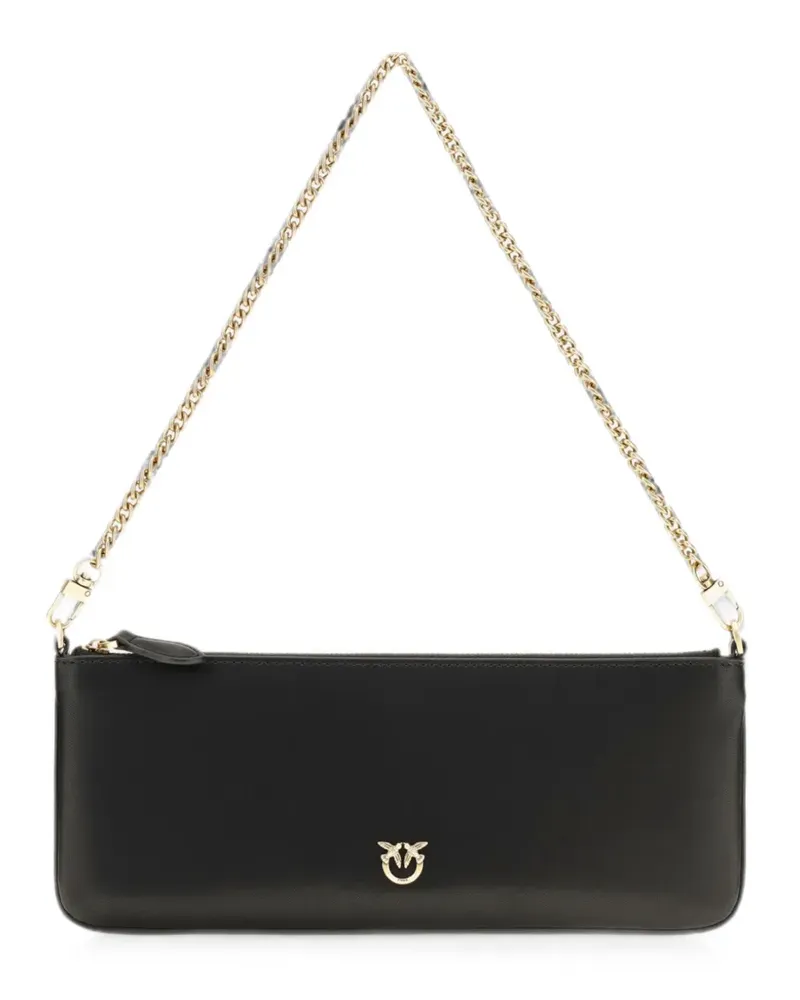 Pinko Horizontal Flat Schultertasche - Schwarz Schwarz