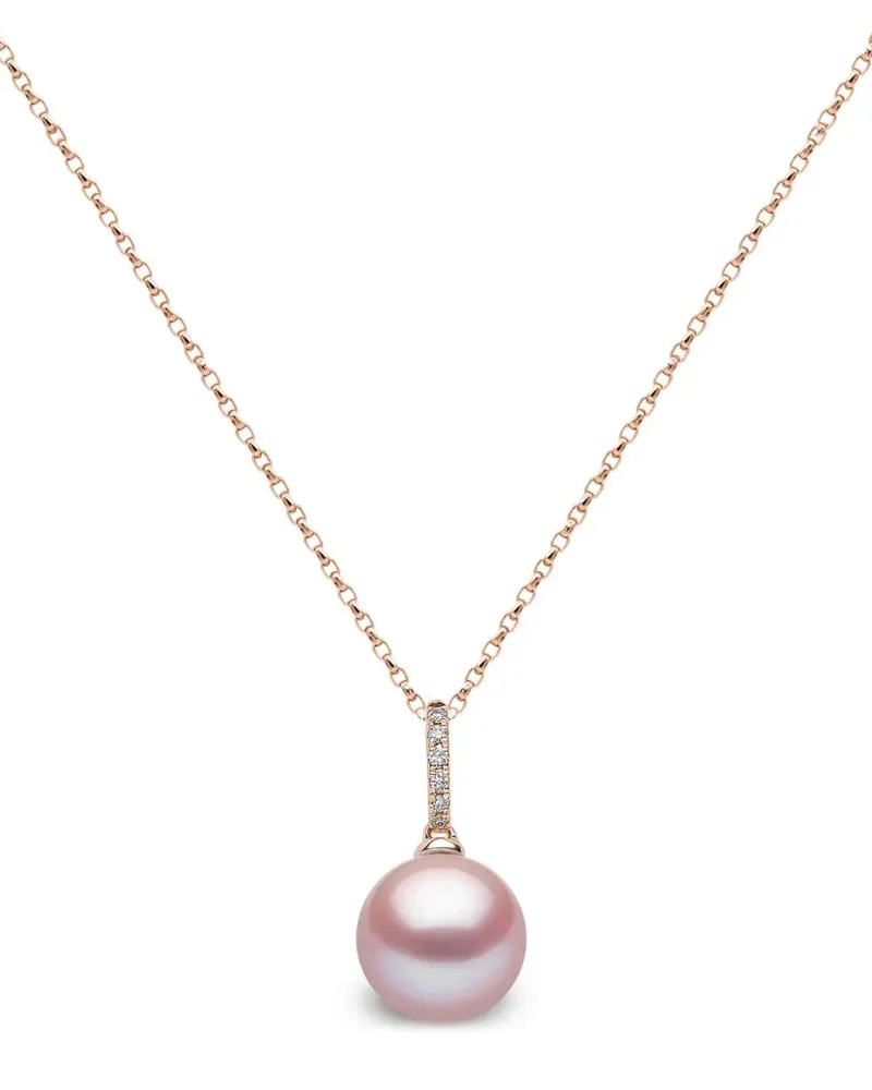 YOKO London 18kt Rotgold-Perlenanhänger mit Diamanten - Rosa Rosa