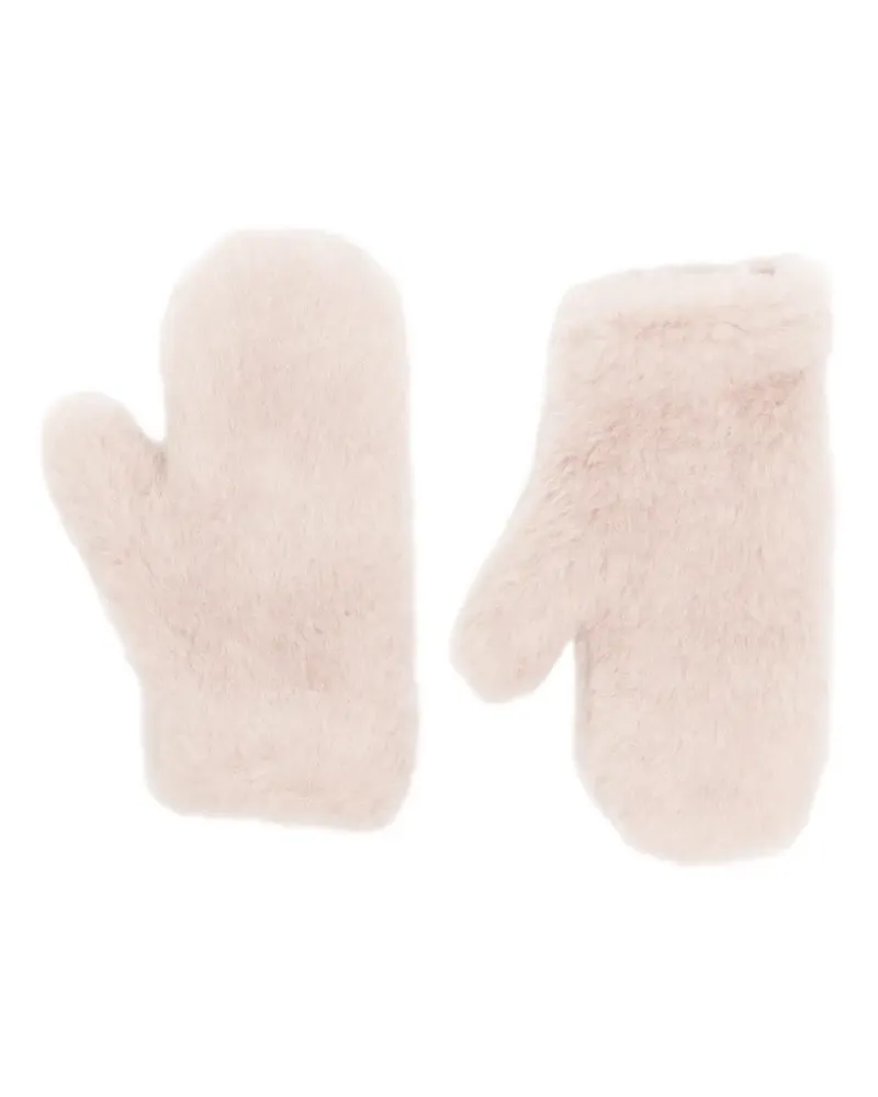 Max Mara Fäustlinge aus Alpaka- und Wollstoff - Nude Nude