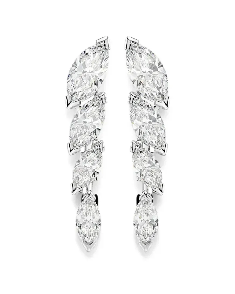 Swarovski marquise-cut drop earrings - Silber Silber