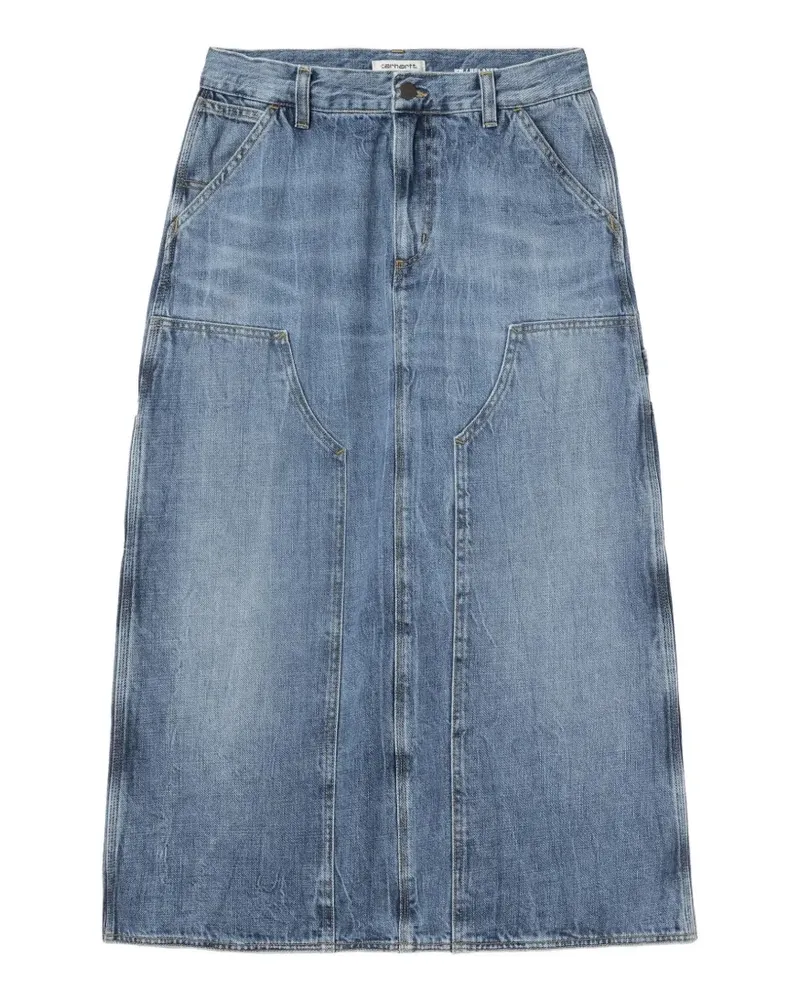 Carhartt WIP faded-effect panelled maxi skirt - Blau Blau