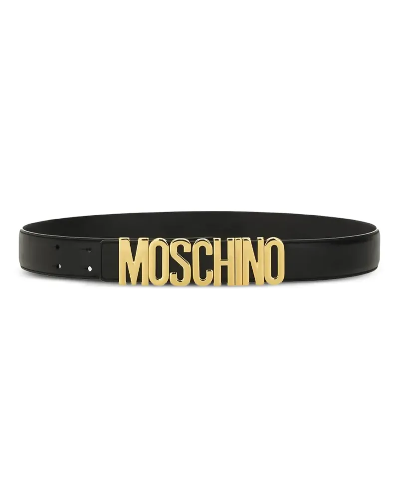 Moschino Gürtel mit Logo-Schnalle - Schwarz Schwarz