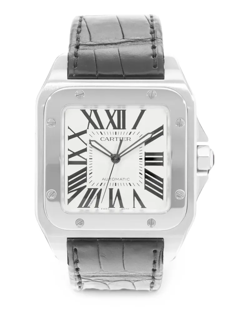 Cartier 2014 Santos 100 Armbanduhr, 38mm - Weiß Weiß