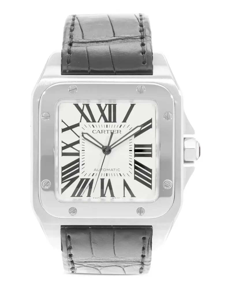 Cartier 2014 Santos 100 Armbanduhr, 38mm - Weiß Weiß