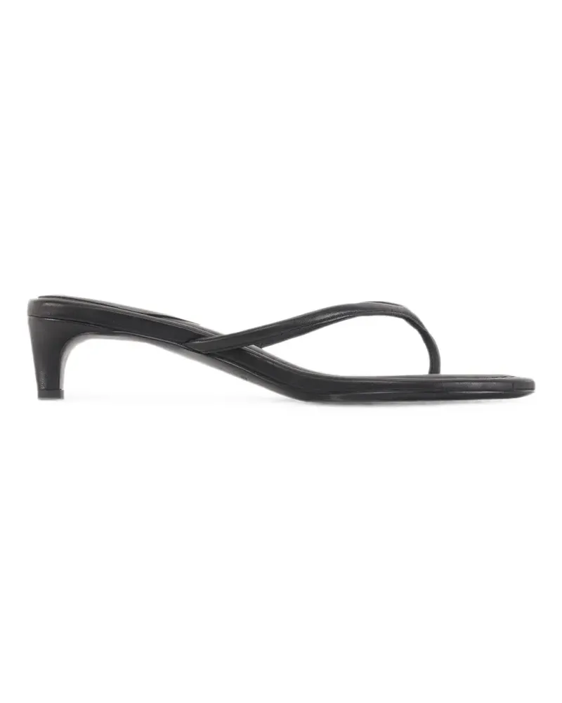 12 STOREEZ York Sandalen mit Zehensteg - Schwarz Schwarz