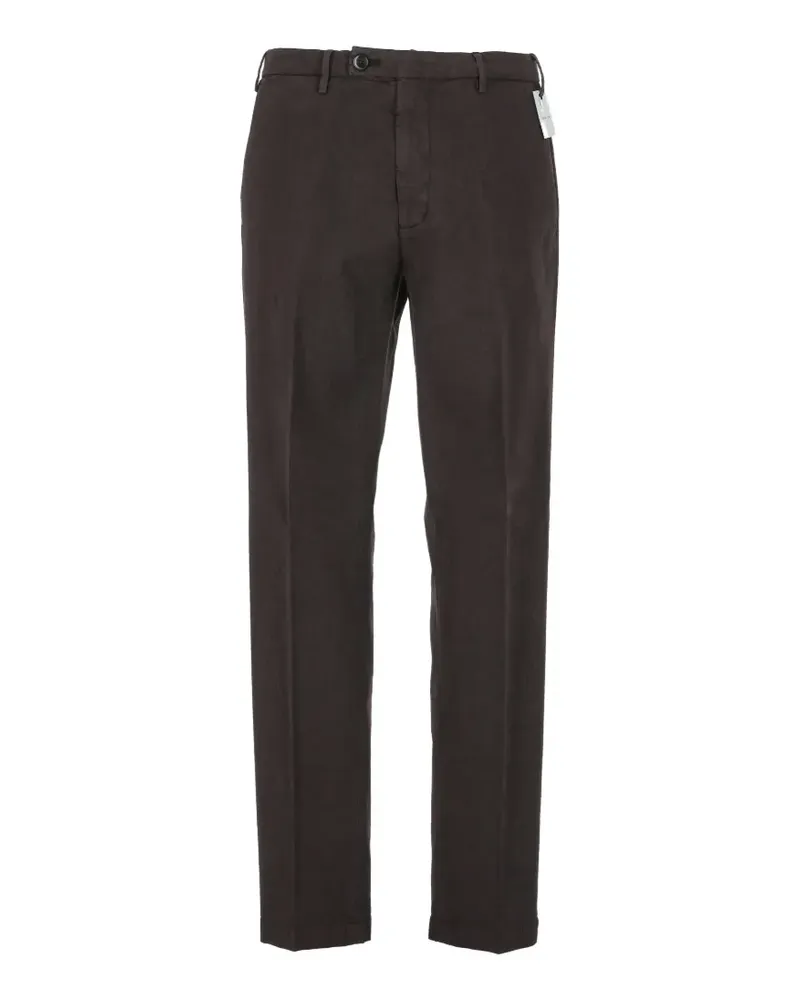 MICHAEL COAL pressed-crease tailored trousers - Braun Braun