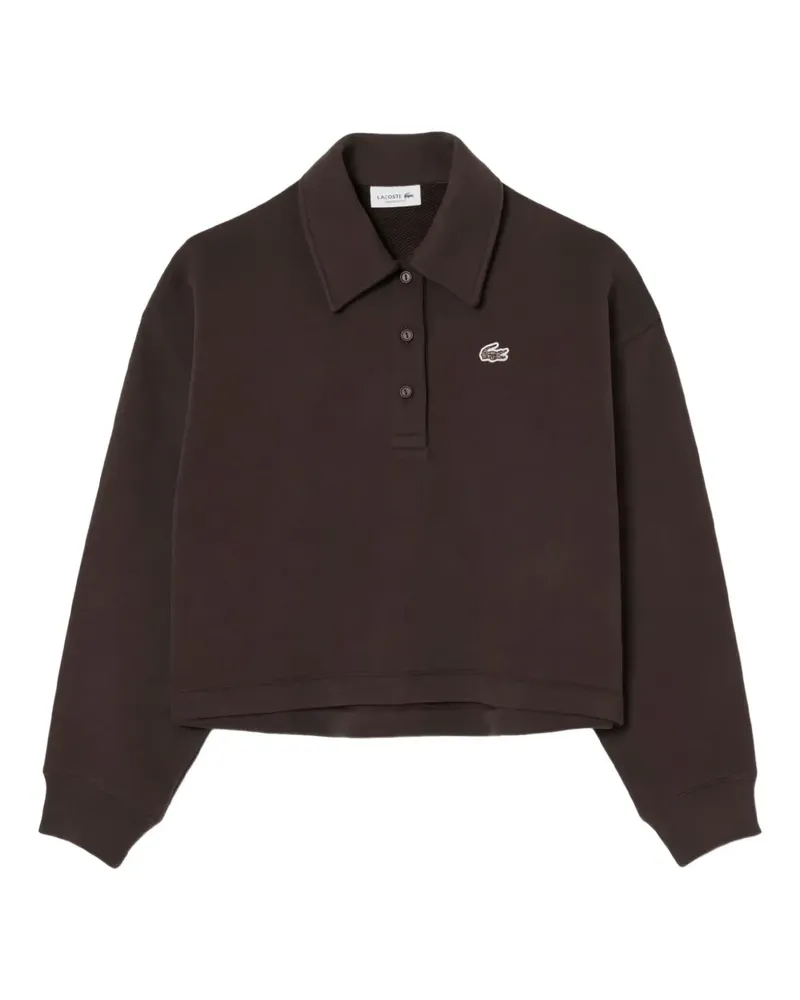 Lacoste Sweatshirt mit Poloshirtkragen - Braun Braun