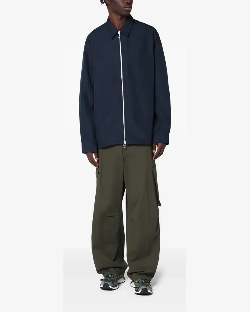 OAMC Hemdjacke mit Reißverschluss - Blau Blau