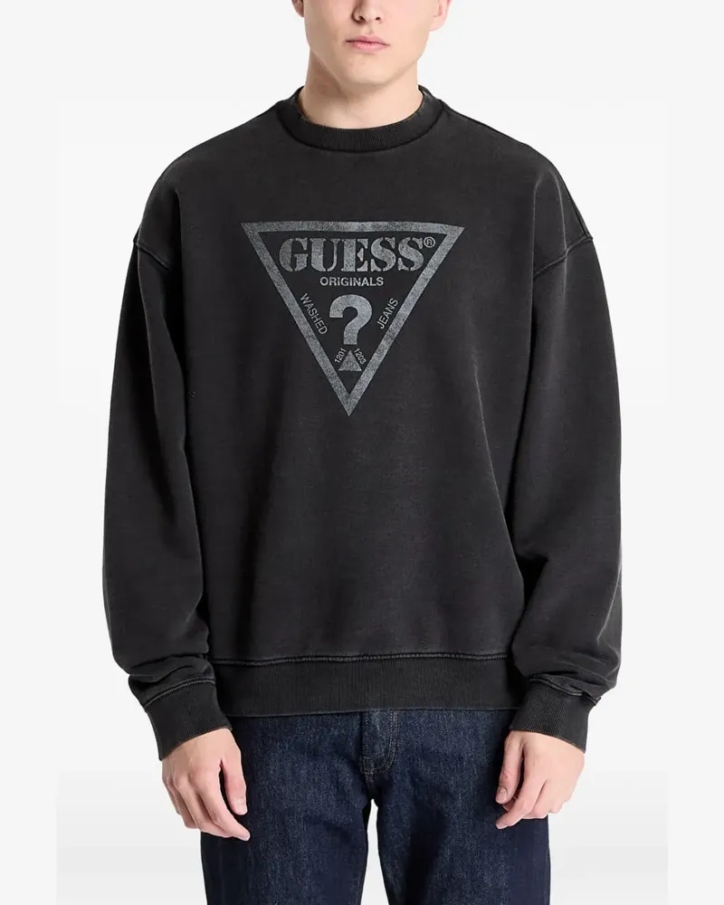 Guess logo-print sweatshirt - Schwarz Schwarz