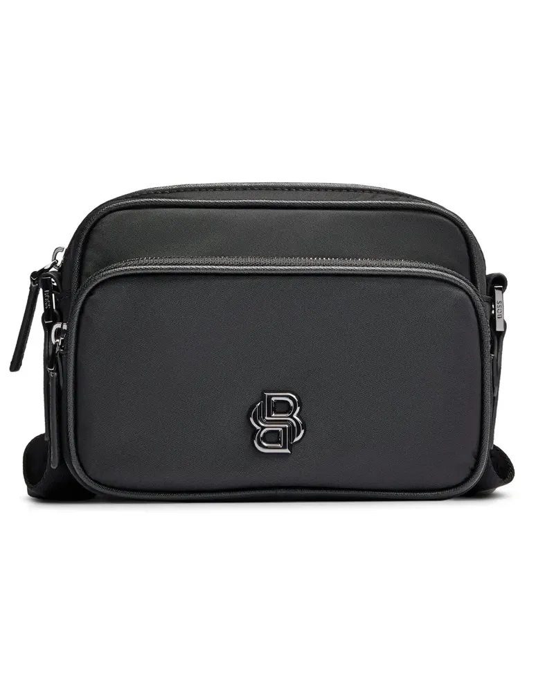 HUGO BOSS Schultertasche mit Logo-Schild - Schwarz Schwarz