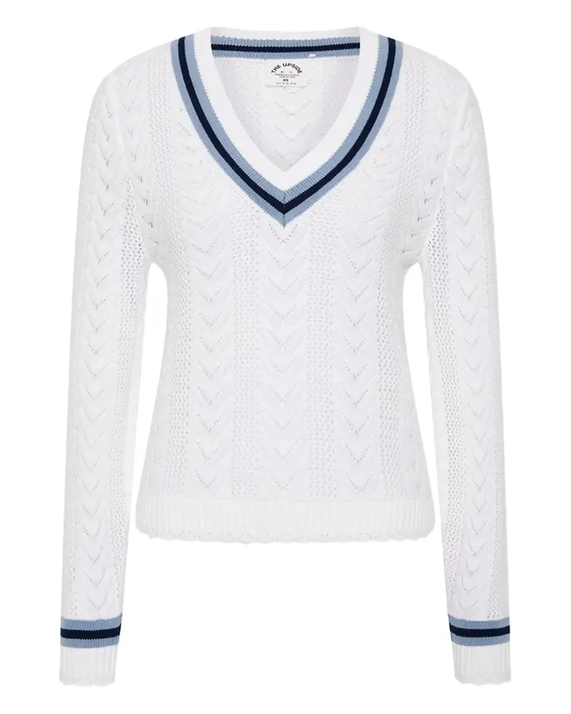 The Upside Citta Sonny Pullover mit V-Ausschnitt - Weiß Weiß