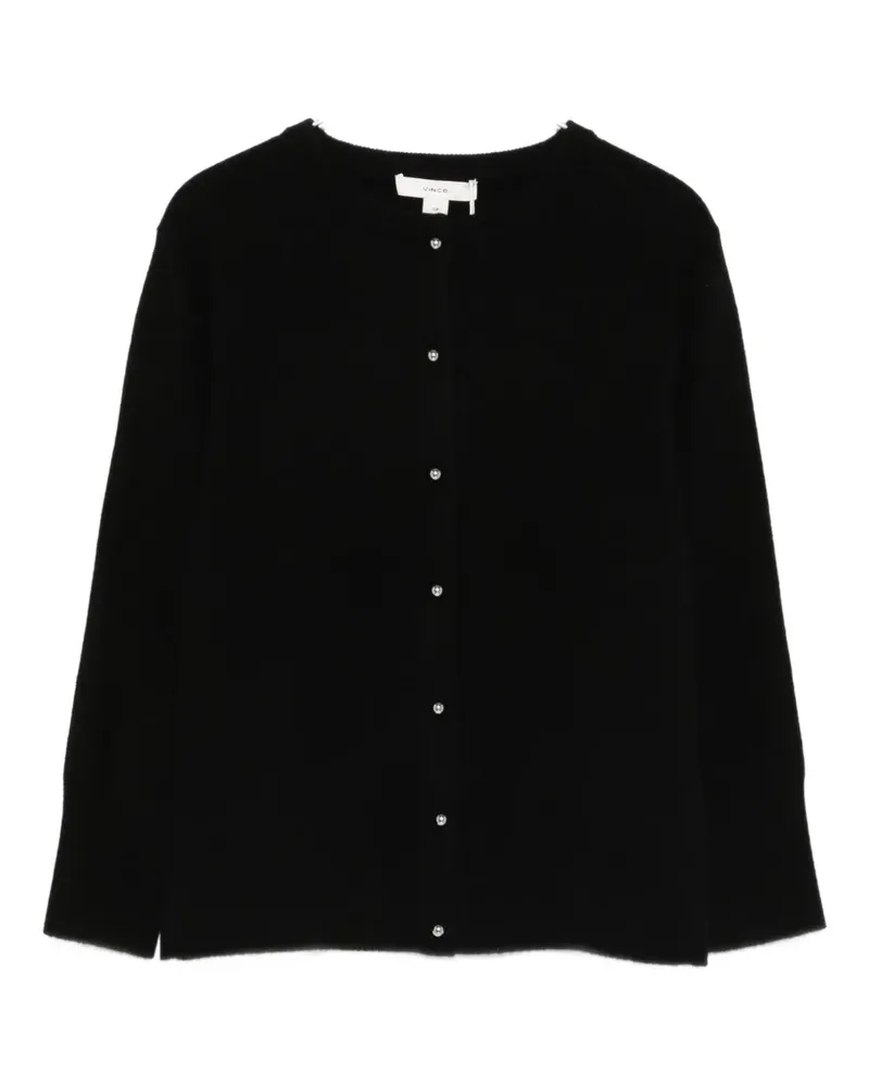 Vince band-collar cardigan - Schwarz Schwarz
