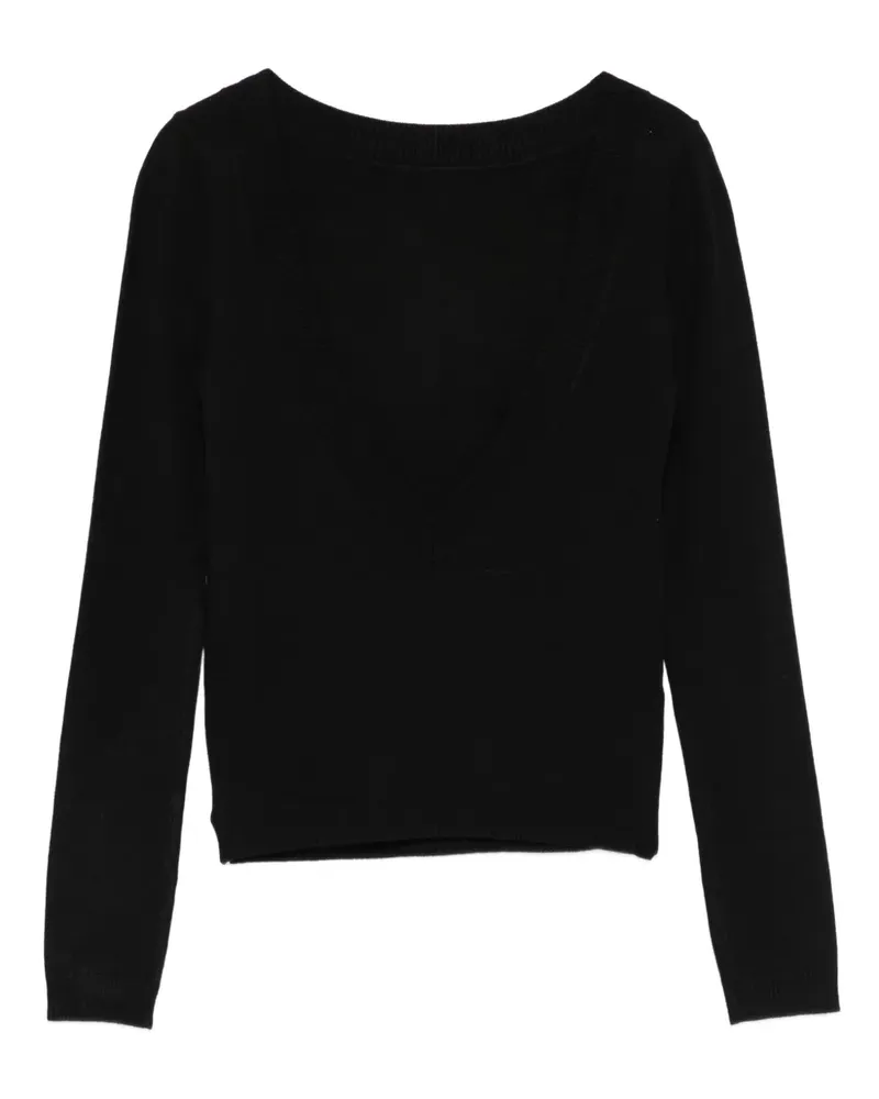 GIMAGUAS Natalie V-back sweater - Schwarz Schwarz