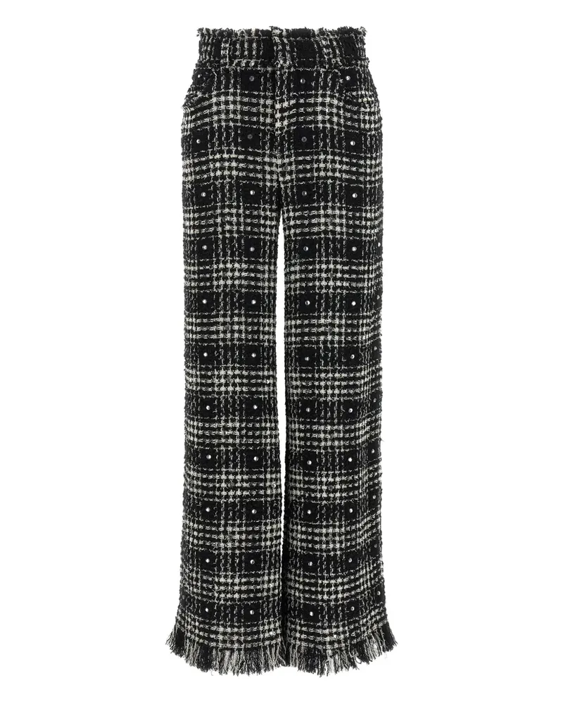 Giuseppe di Morabito Prince of Wales-Hose mit Kristallverzierung - Schwarz Schwarz