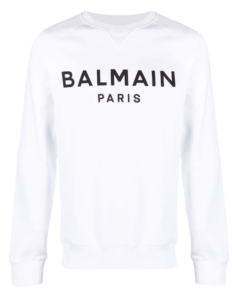Balmain Sweatshirt mit Logo-Print - Weiß Weiß