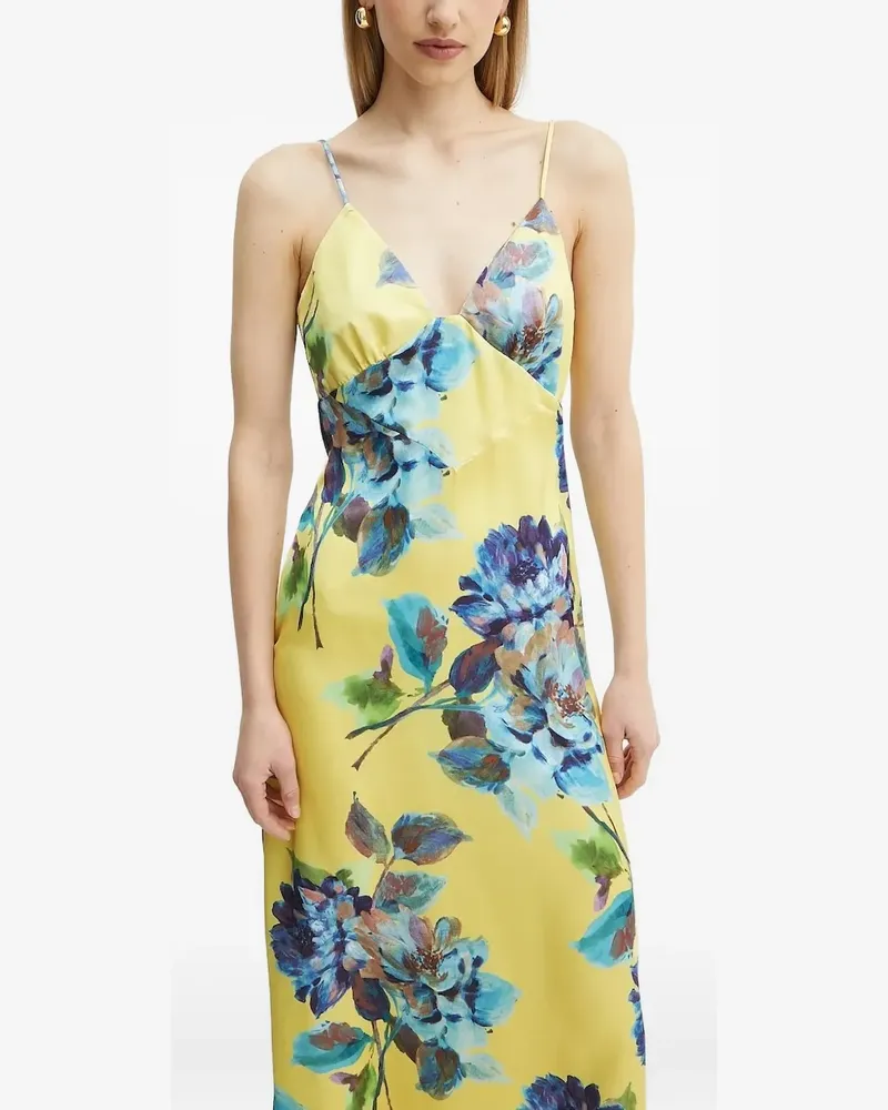 Bardot Wintour Camisole-Kleid mit Blumen-Print - Gelb Gelb
