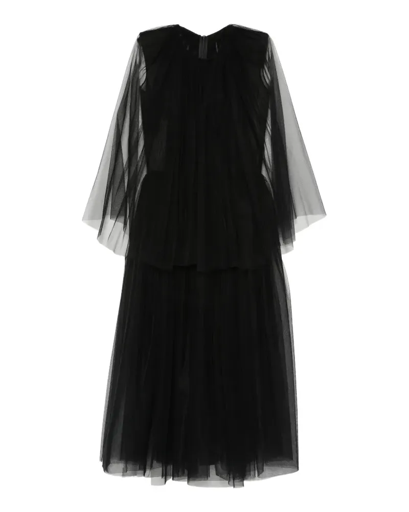 ALCHEMY tulle-layered flared dress - Schwarz Schwarz