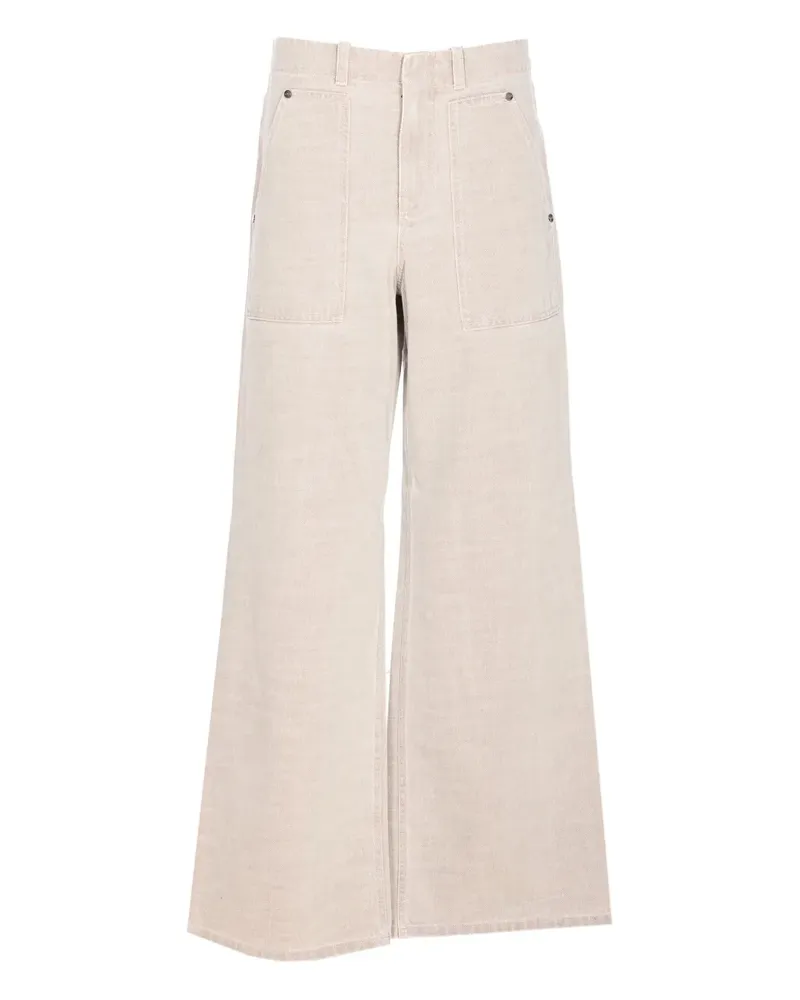 Fendi Jeans mit Logo-Patch - Nude Nude