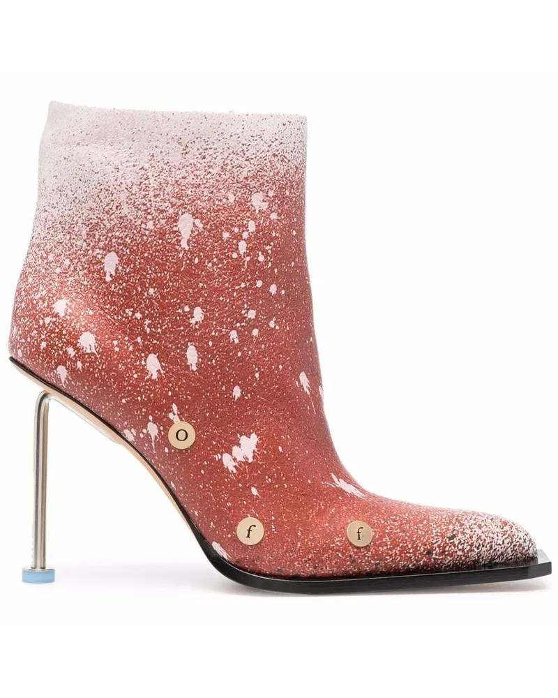 OFF-WHITE Stiefeletten mit Farbklecksen - Orange Orange