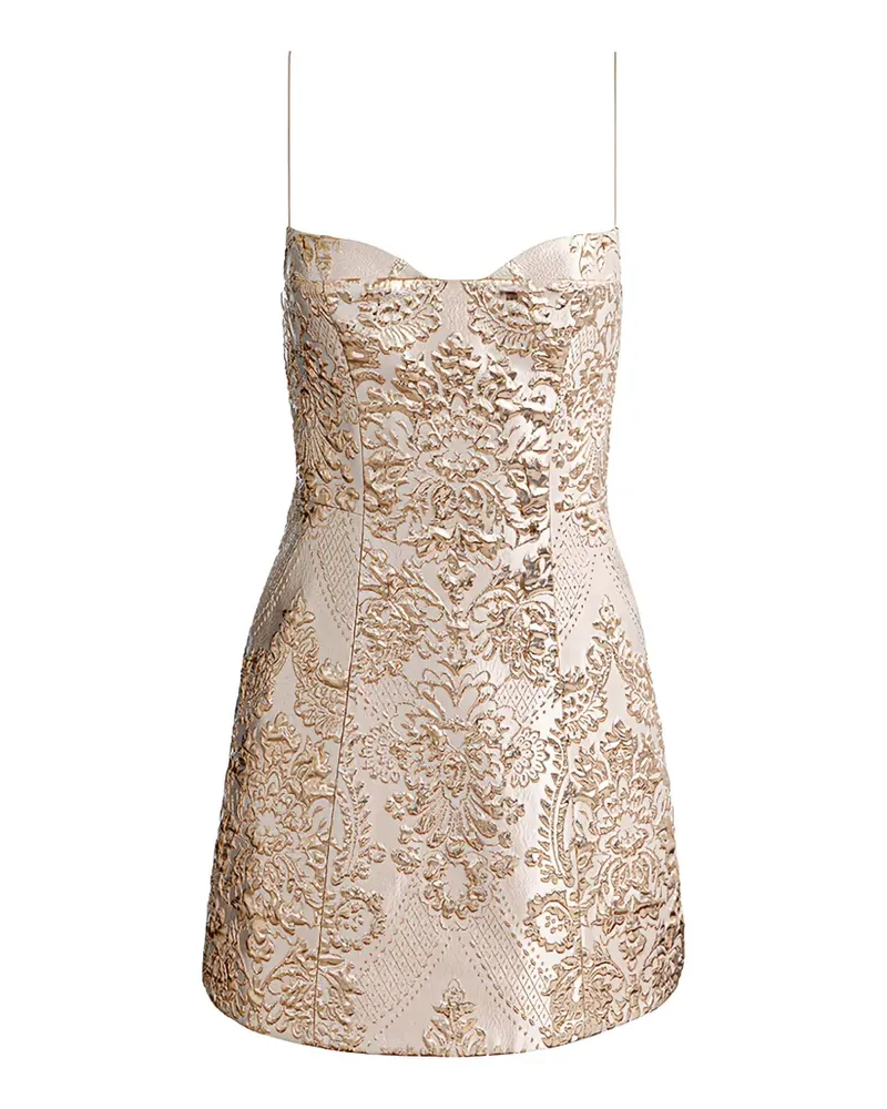 Alice + Olivia Hallie Peekaboo mini dress - Gold Gold