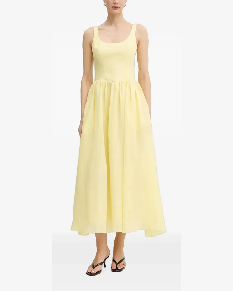 Bardot Lawrence panelled flared midi dress - Gelb Gelb