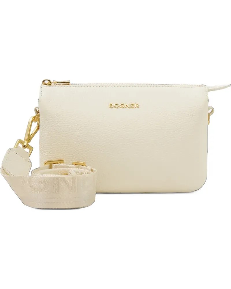 Bogner Wallis Taja Schultertasche aus gekörntem Leder - Nude Nude