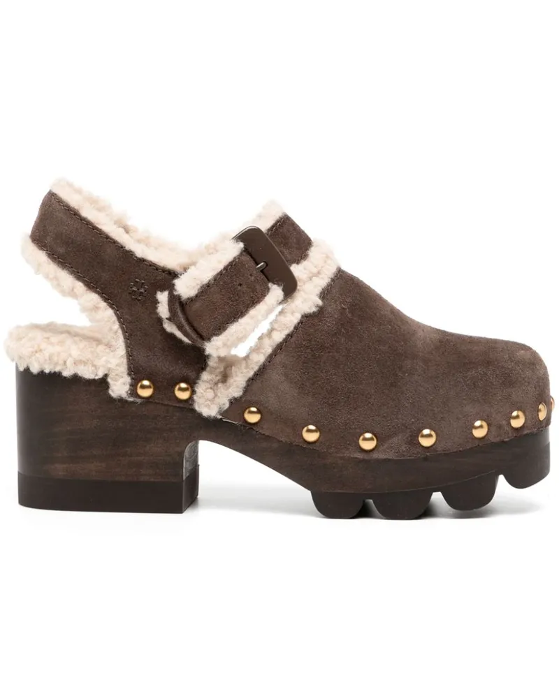 Tory Burch Clogs aus Shearling - Braun Braun