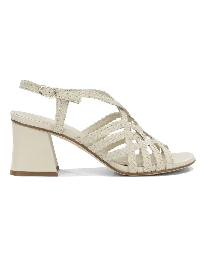 Pons Quintana braided leather heeled sandals - Weiß Weiß