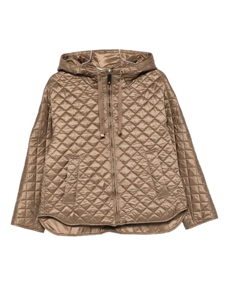 Max Mara quilted-design hooded jacket - Braun Braun