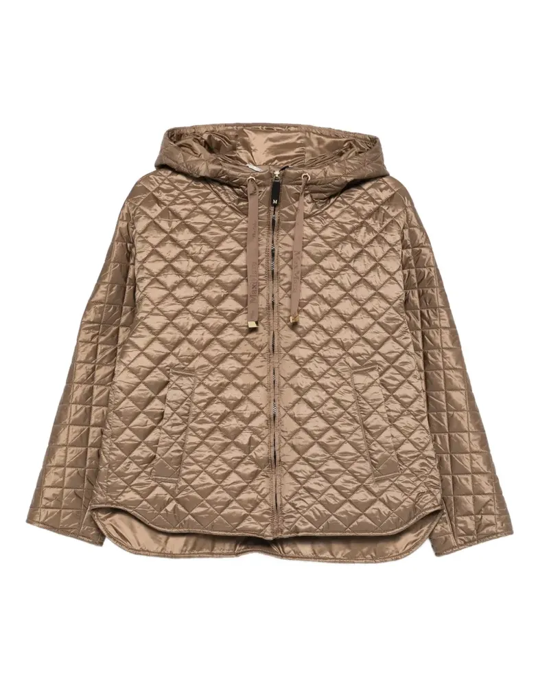Max Mara Gesteppte Kapuzenjacke - Braun Braun