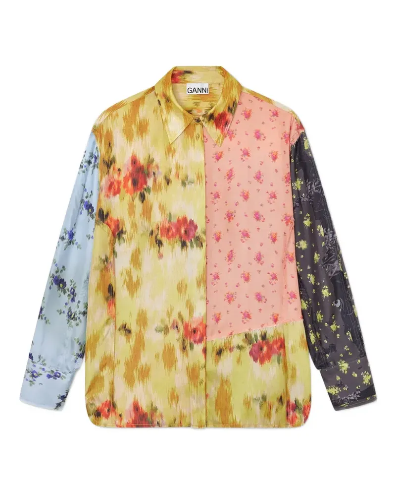 Ganni Hemd mit Blumenprint - Gelb Gelb