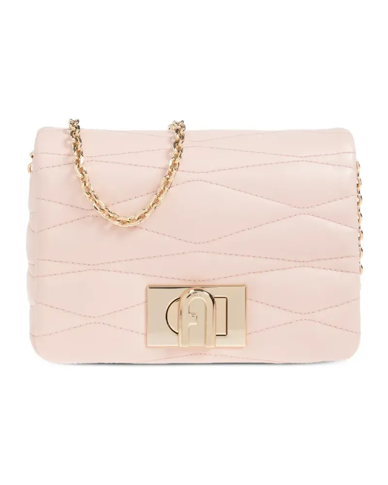 Furla Mini 1927 Umhängetasche mit gestepptem Kettenriemen - Rosa Rosa