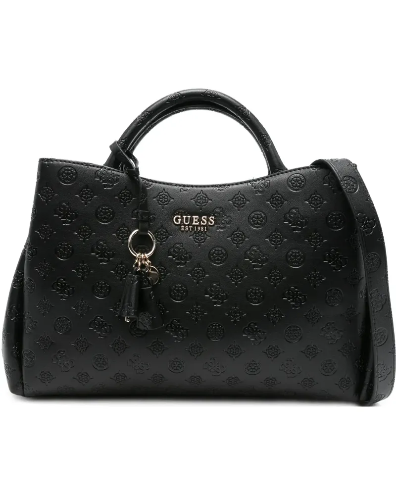 Guess Phoebe 4G Peony Tote Bag mit Logo - Schwarz Schwarz