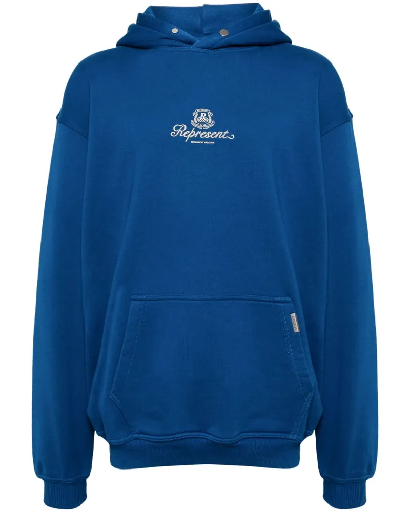 REPRESENT Hoodie mit Logo-Print Blau