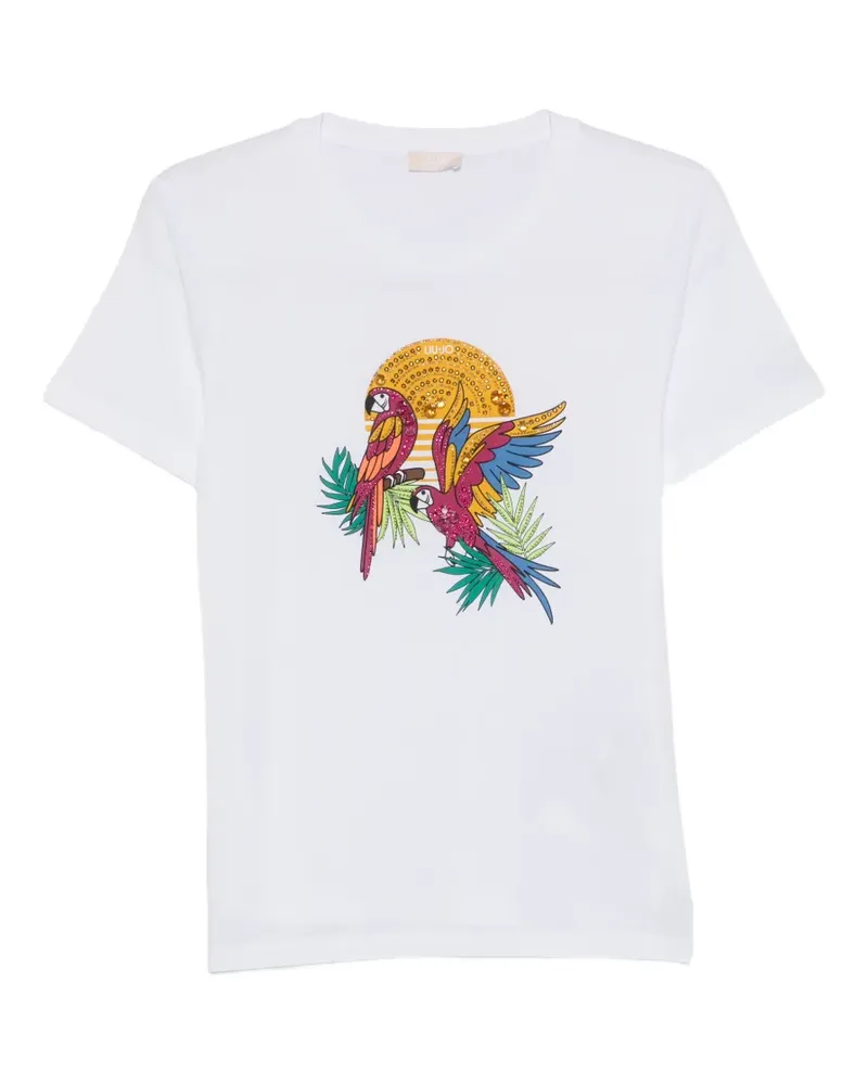 Liu Jo T-Shirt mit grafischem Print - Weiß Weiß