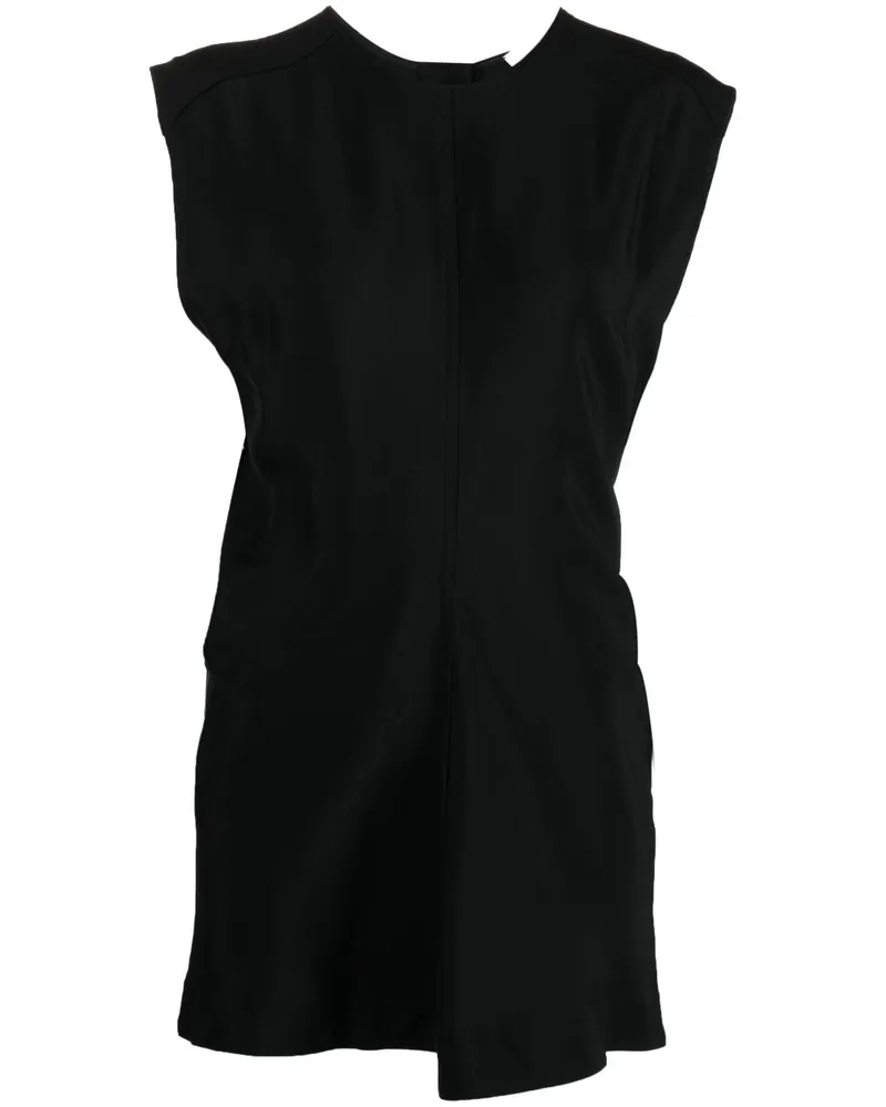 Studio Nicholson Gerafftes Top - Schwarz Schwarz
