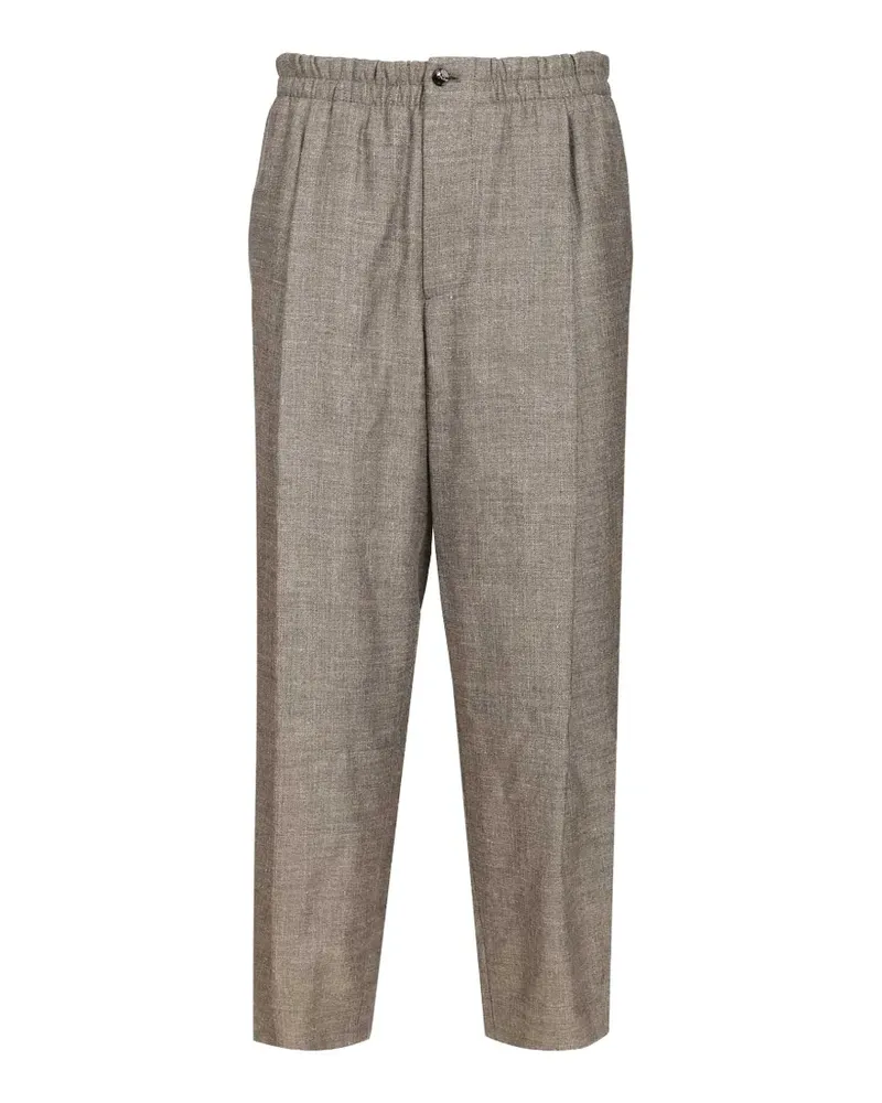 Giorgio Armani elasticated waist button trousers - Braun Braun