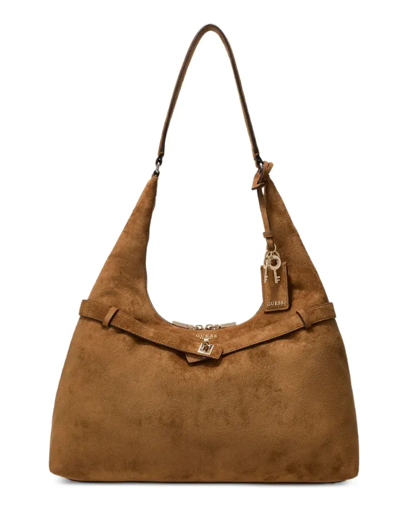 Guess Ella Schultertasche - Braun Braun