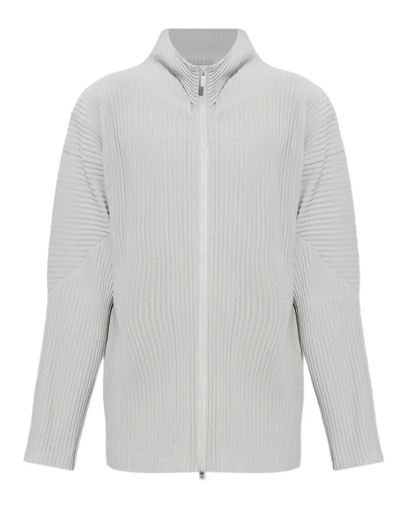Issey Miyake Plissierte Jacke - Grau Grau