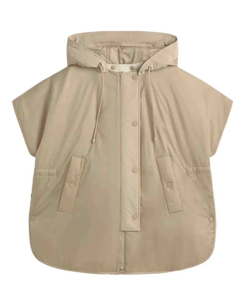 Max Mara Kurzärmelige Cropped-Kapuzenjacke - Nude Nude