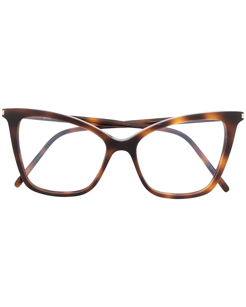 Saint Laurent Cat-Eye-Brille - Braun Braun