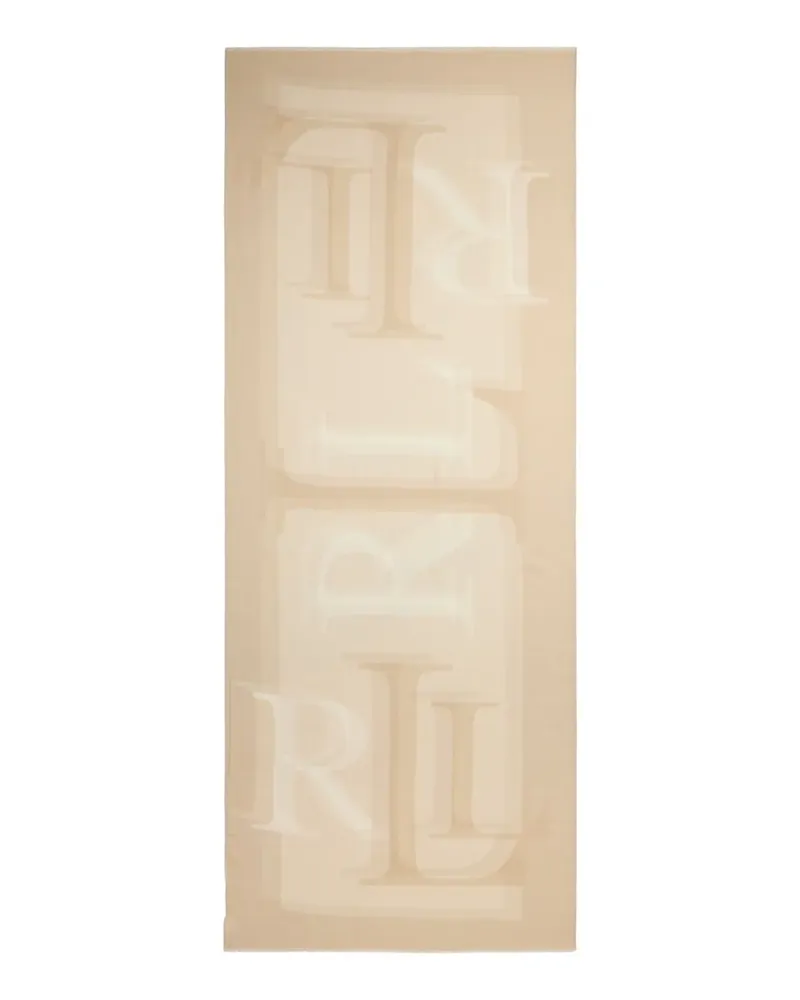 Ralph Lauren logo wool scarf - Nude Nude