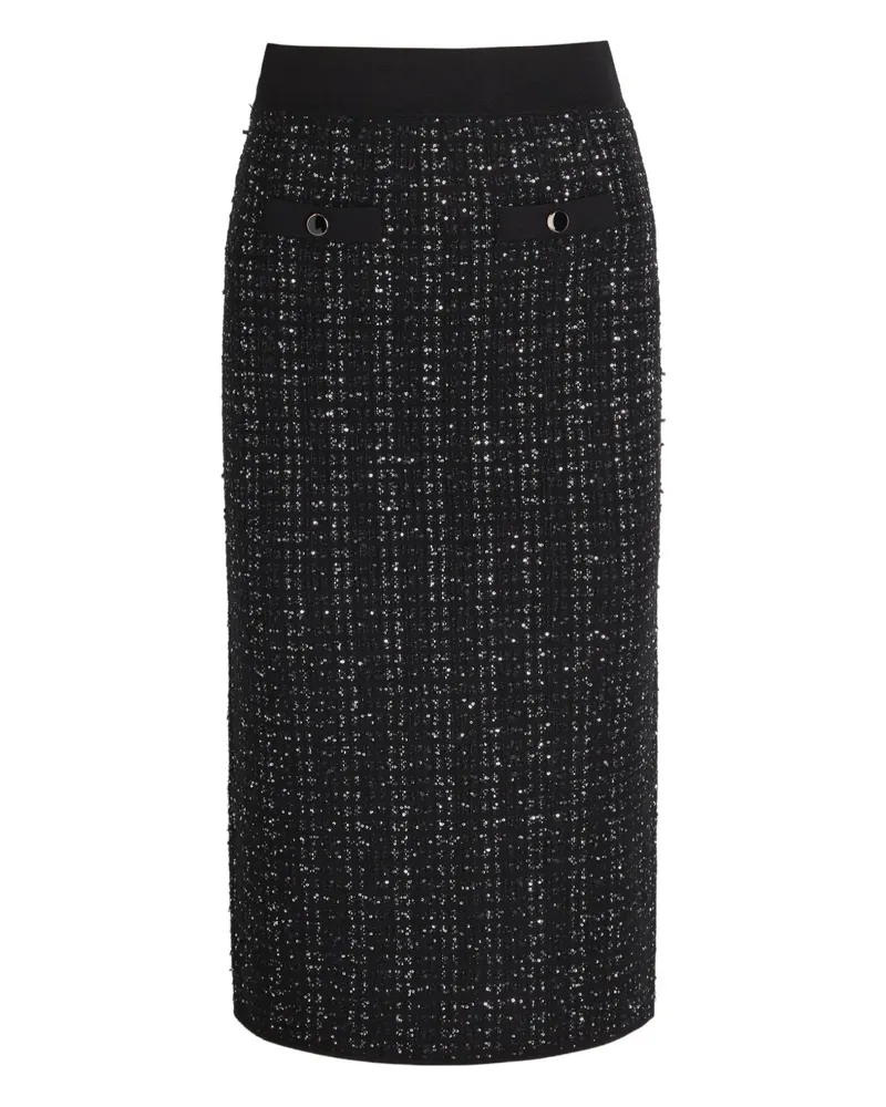 Veronica Beard eyelet tweed skirt - Schwarz Schwarz