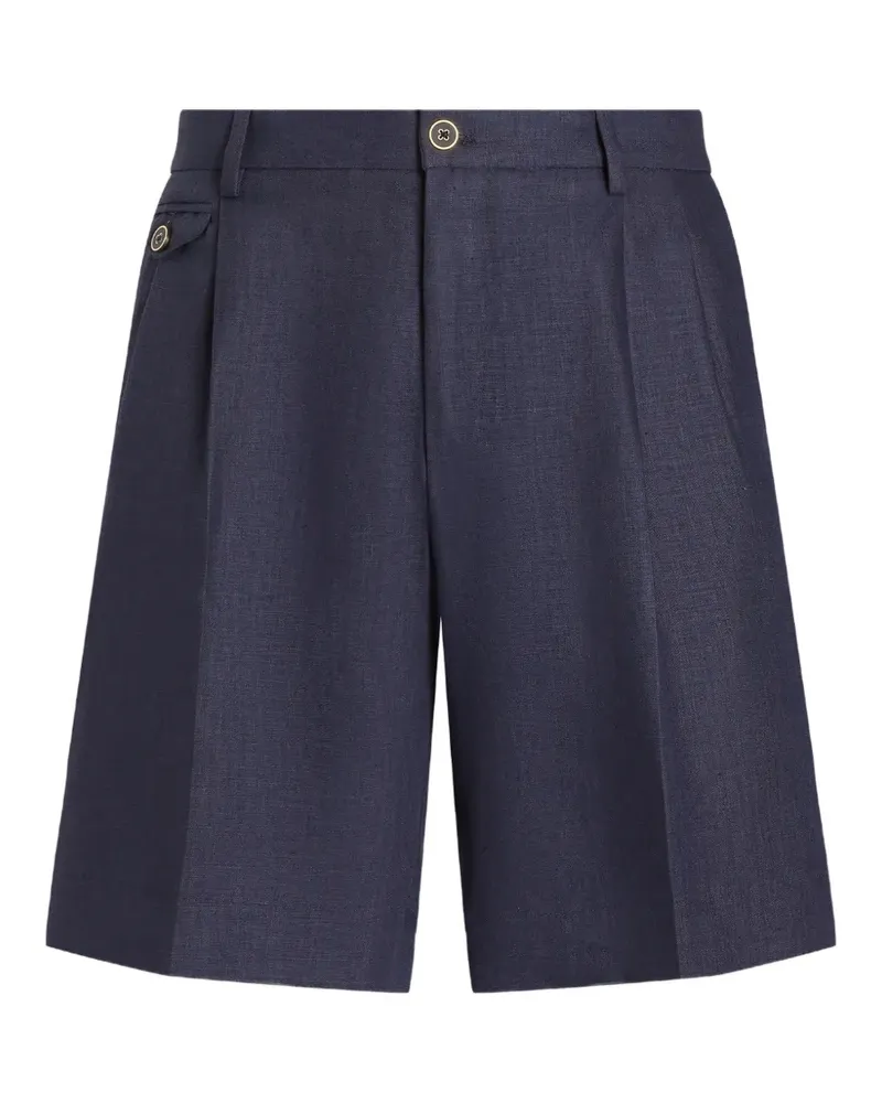 Dolce & Gabbana Klassische Shorts aus Leinen - Grau Grau