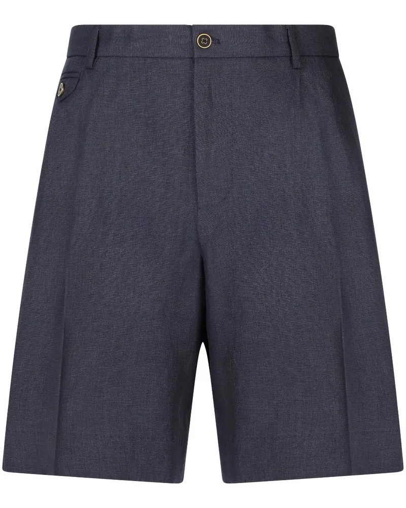 Dolce & Gabbana Klassische Shorts aus Leinen - Grau Grau