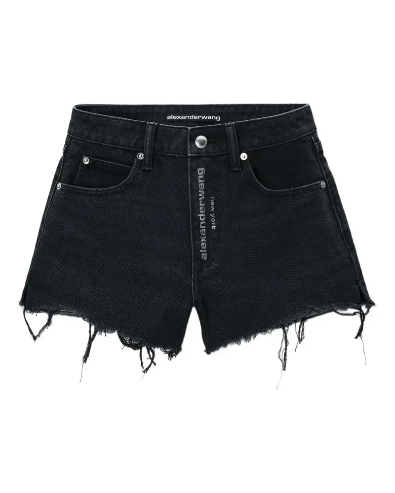 Alexander Wang Lockerer Hotfix Hosenschlitz mit Logo - Schwarz Schwarz